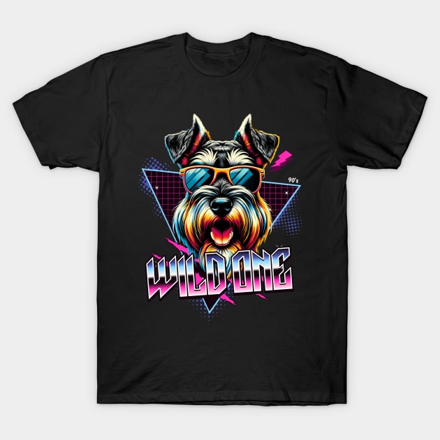 Wild One Schnauzer T-Shirt by Miami Neon Designs